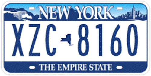 New NYS vehicle plate